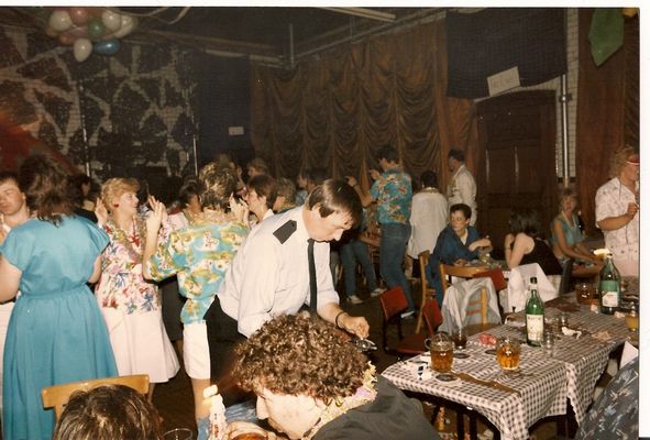 Lauriston fire station - 'Hawaiian' dance 1984